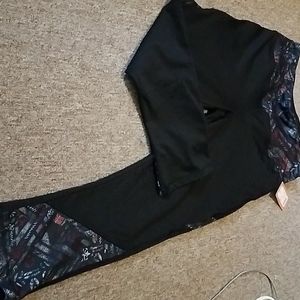 Black patterned leggings. Never worn